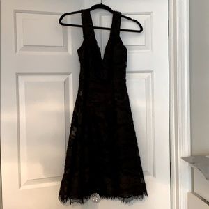 Dress the Population Black Lace Trim